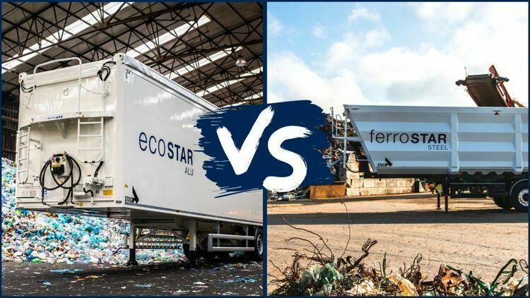 Semi-trailers in the recycling segment: Ecostar VS Ferrostar